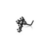 CROSS 316L SURGICAL STEEL L-SHAPE NOSE RING (HALLOWEEN)